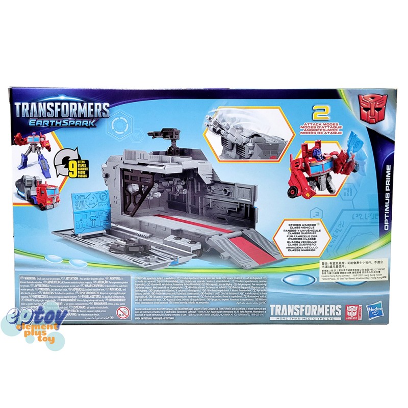 Transformers Earthspark Battle Base Trailer Optimus Prime