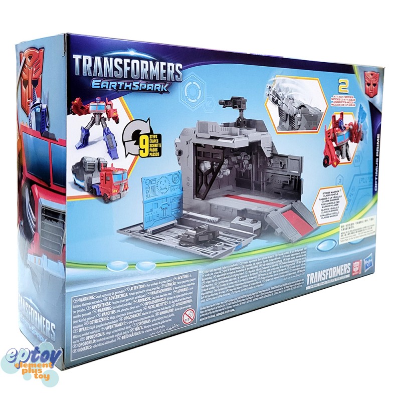 Transformers Earthspark Battle Base Trailer Optimus Prime