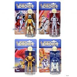 Star Wars The Black Series 6-inch Droids Boba Fett Imperial Stormtrooper See-Threepio C-3PO Artoo-Detoo R2-D2 Set of 4 Figures